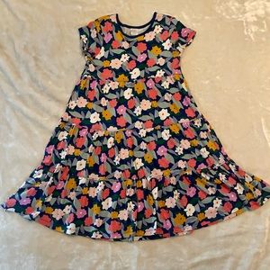 Hanna Andersson Floral loose fit dress Girls’ Size 12 Blue with floral print